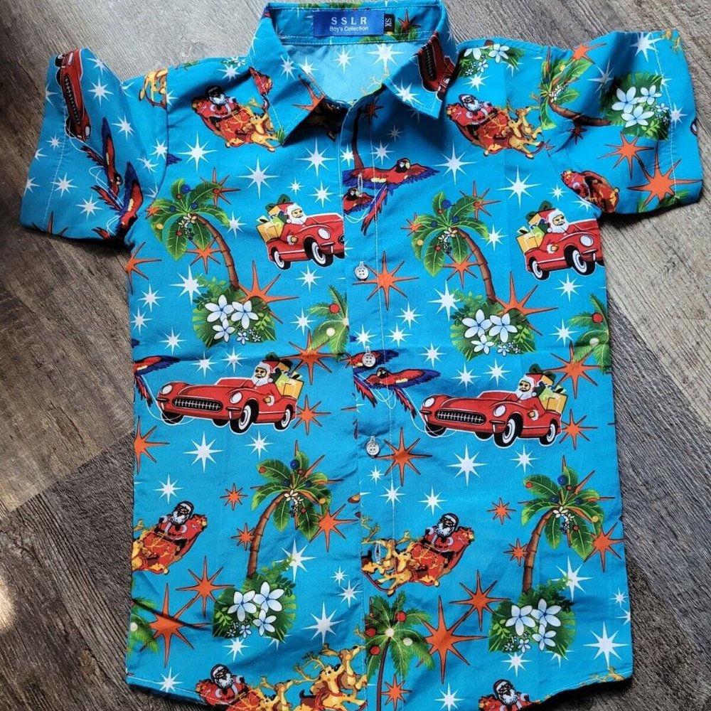 SSLR Hawaiian Christmas Boys Shirt